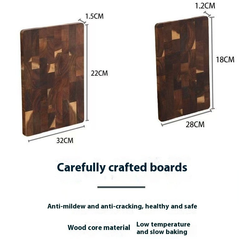 Acacia Wood Cutting Board Grid Design